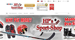 Desktop Screenshot of hockey.hps-sport-shop.de
